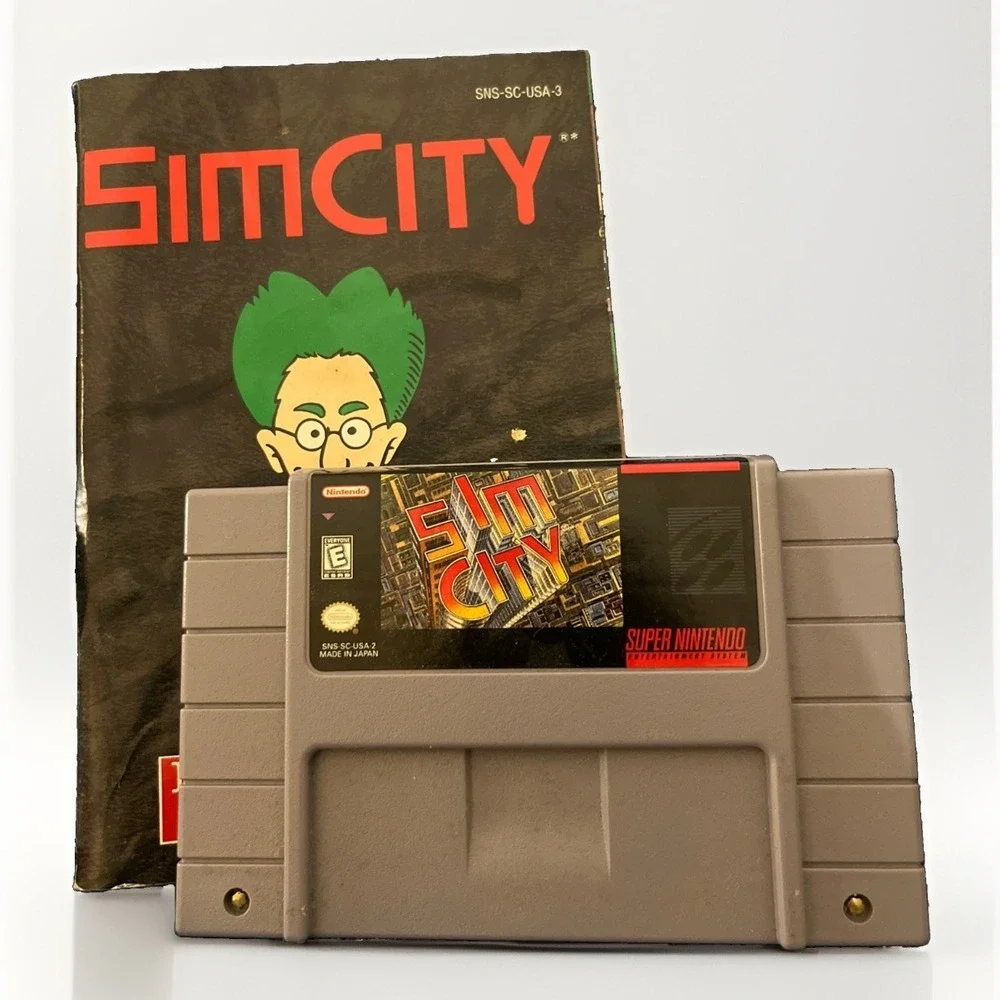 1991 SimCity Sim City (Super Nintendo SNES) Complete in Box CIB